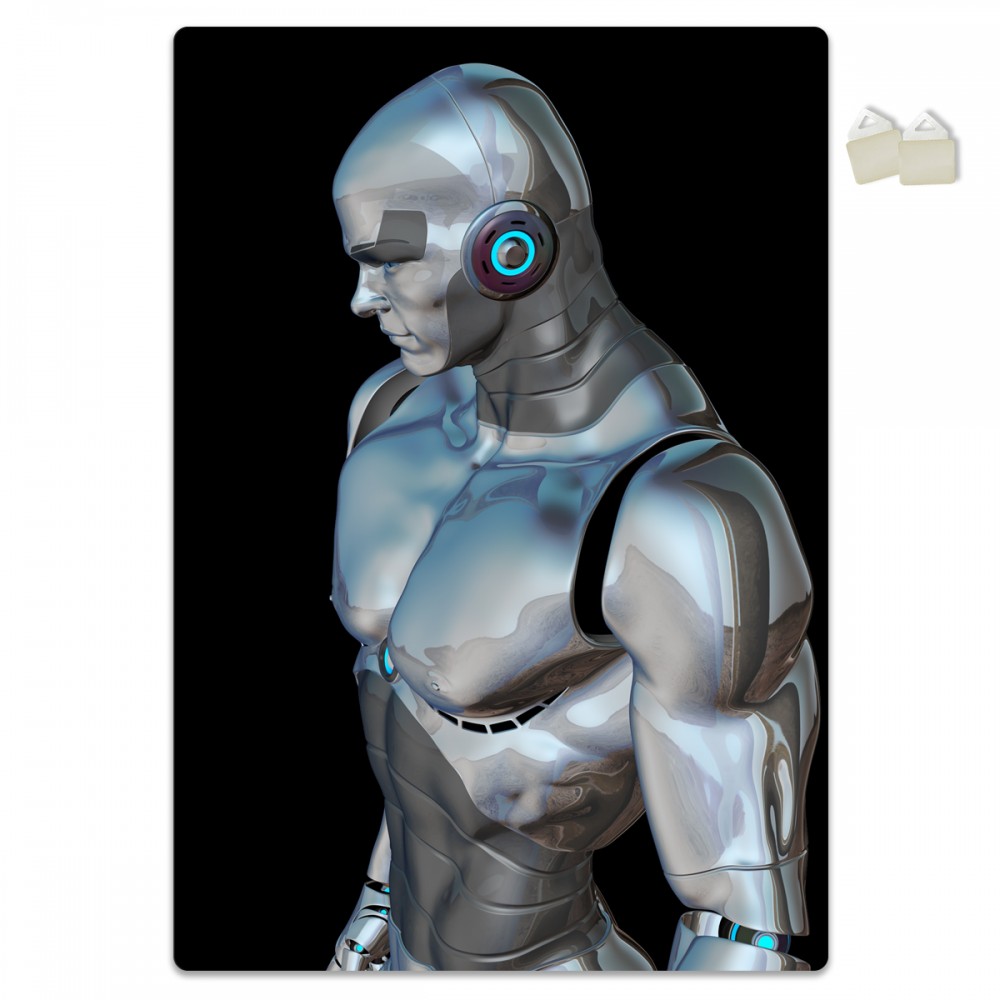 El hombre de acero - póster con estructura de pvc expandido forex de 3 mm de espesor - dimensiones 100x70 cm