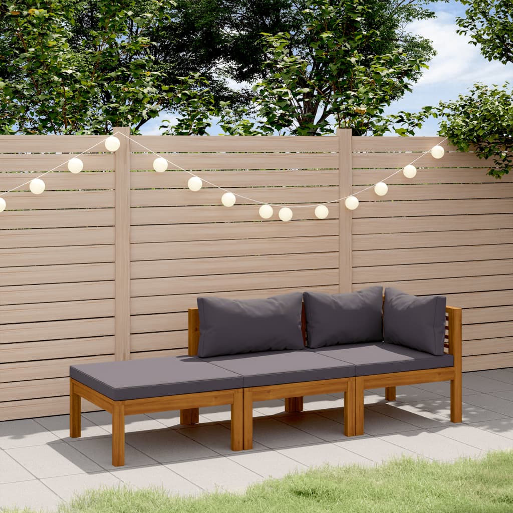 Torana  Muebles De Jardín 3 Pzas Cojines Madera Maciza De Acacia , Leroy Merlin