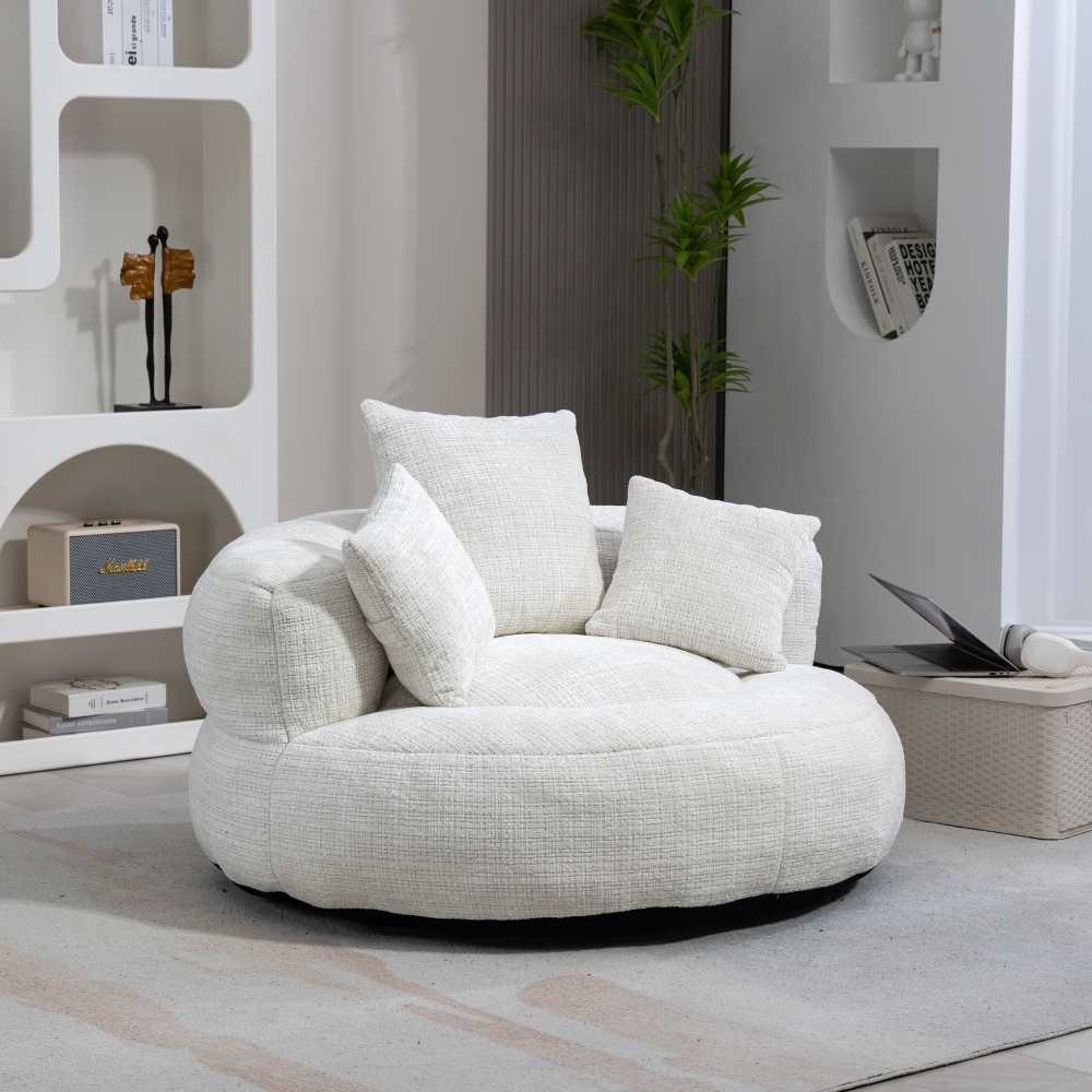 Canapé paresseux Chenille avec dossier haut et trois coussins - Fauteuil durable pour adultes et enfants, intérieur/extérieur - 8