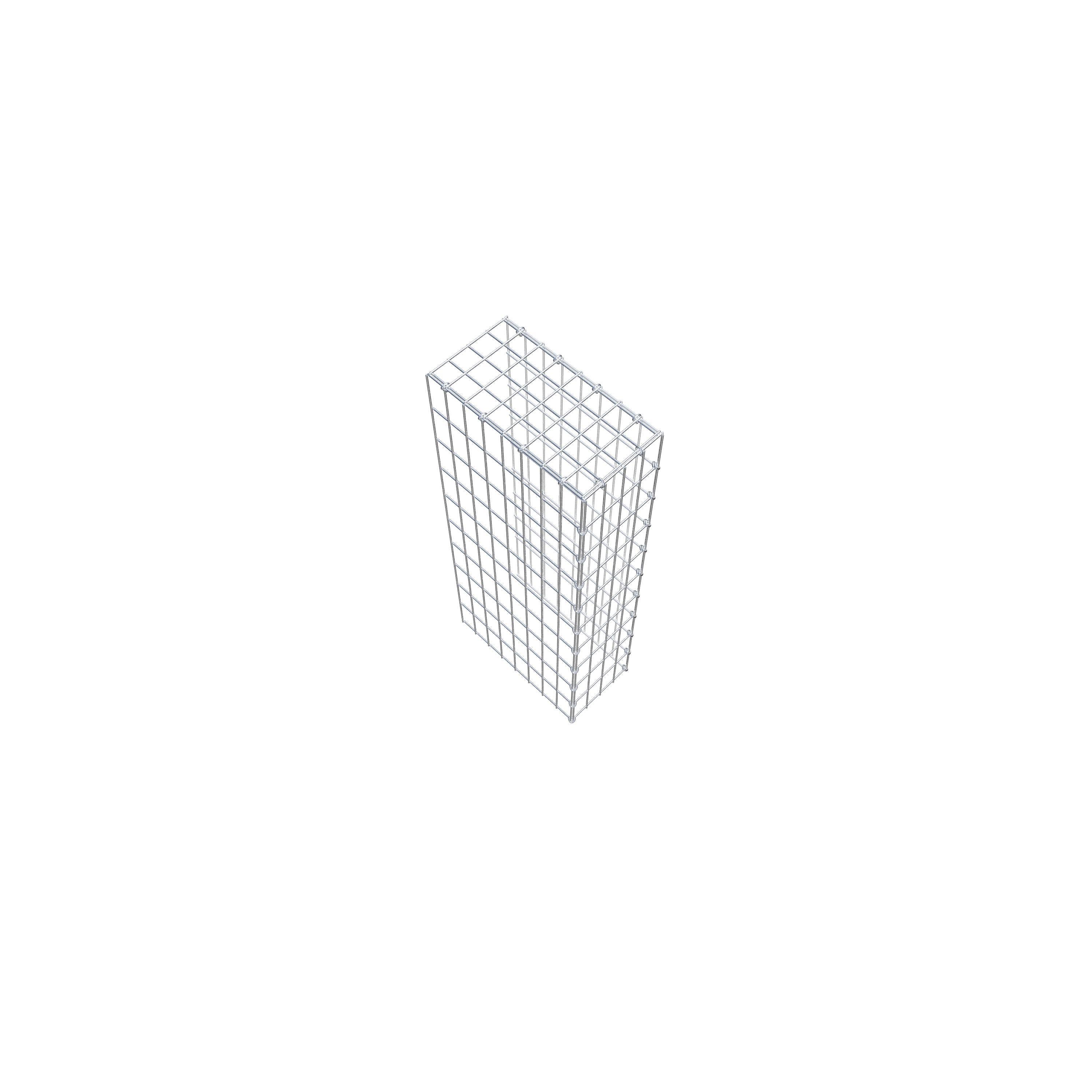 Gavión para ampliar y apilar, 100x40x20cm (LxHxP), malla 5 x 10cm, sin rejilla frontal ni inferior - 4