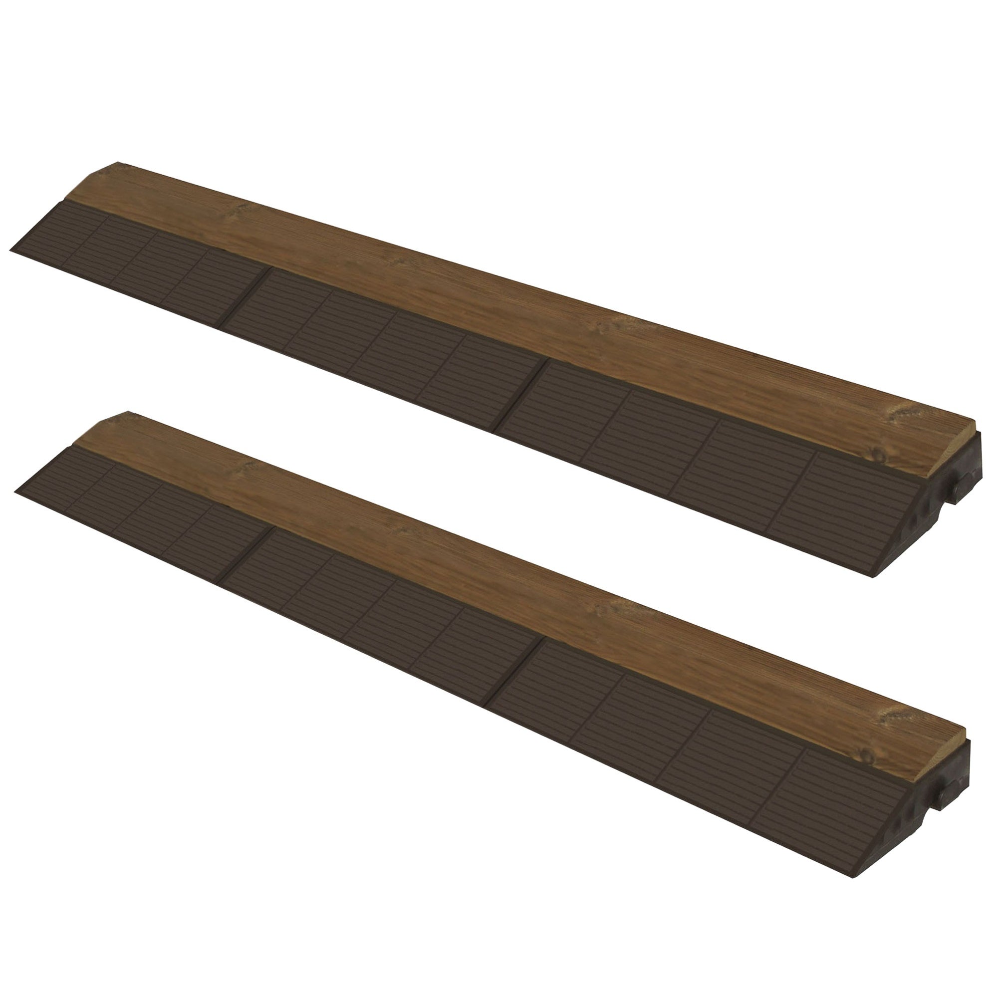 Set 2 x bordes finalización uniforme combi-wood madera con acabado hembra