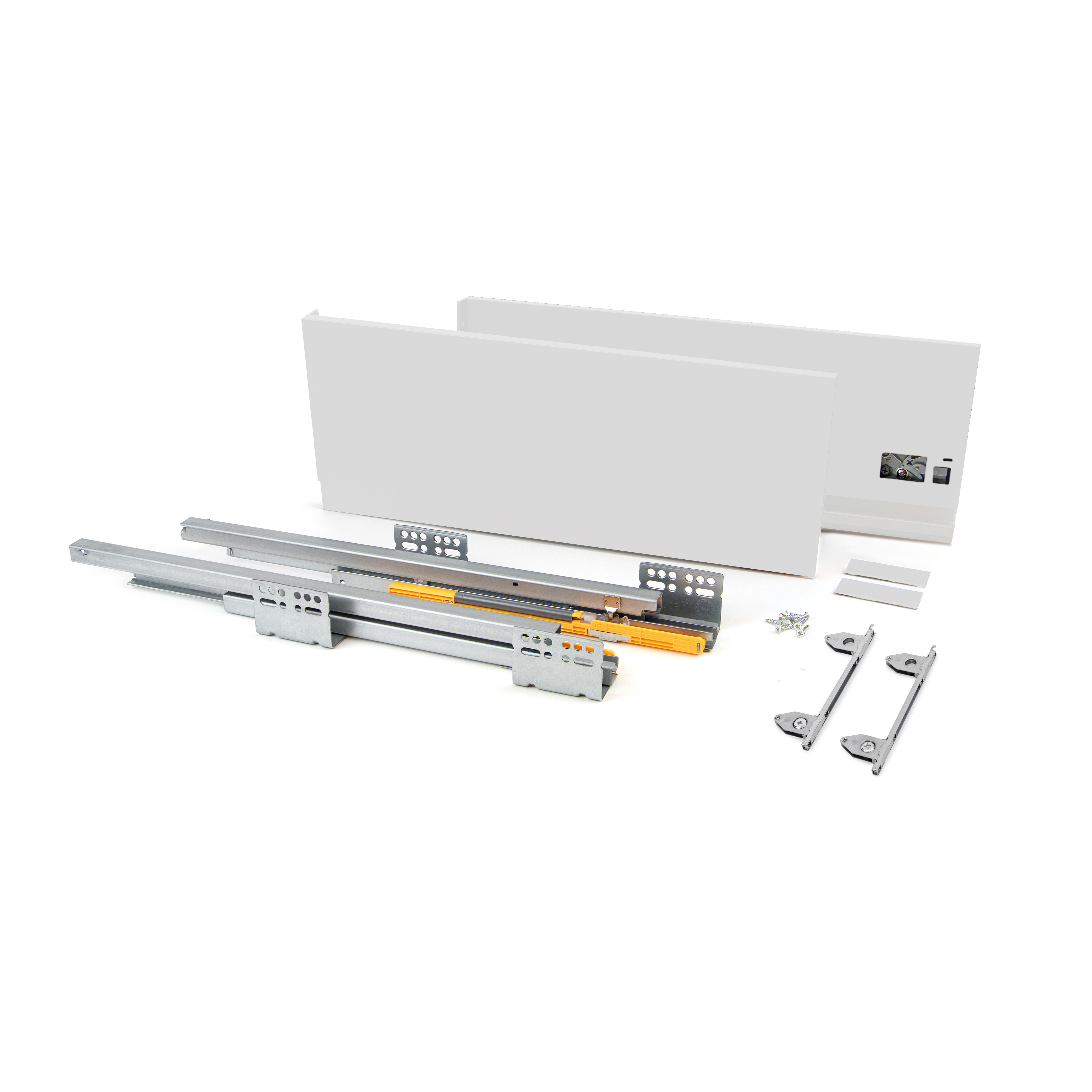 Emuca Szuflada zewnętrzna Concept 30 kg, wysokość 185 mm, głębokość 400 mm, Stal, Malowany na biało