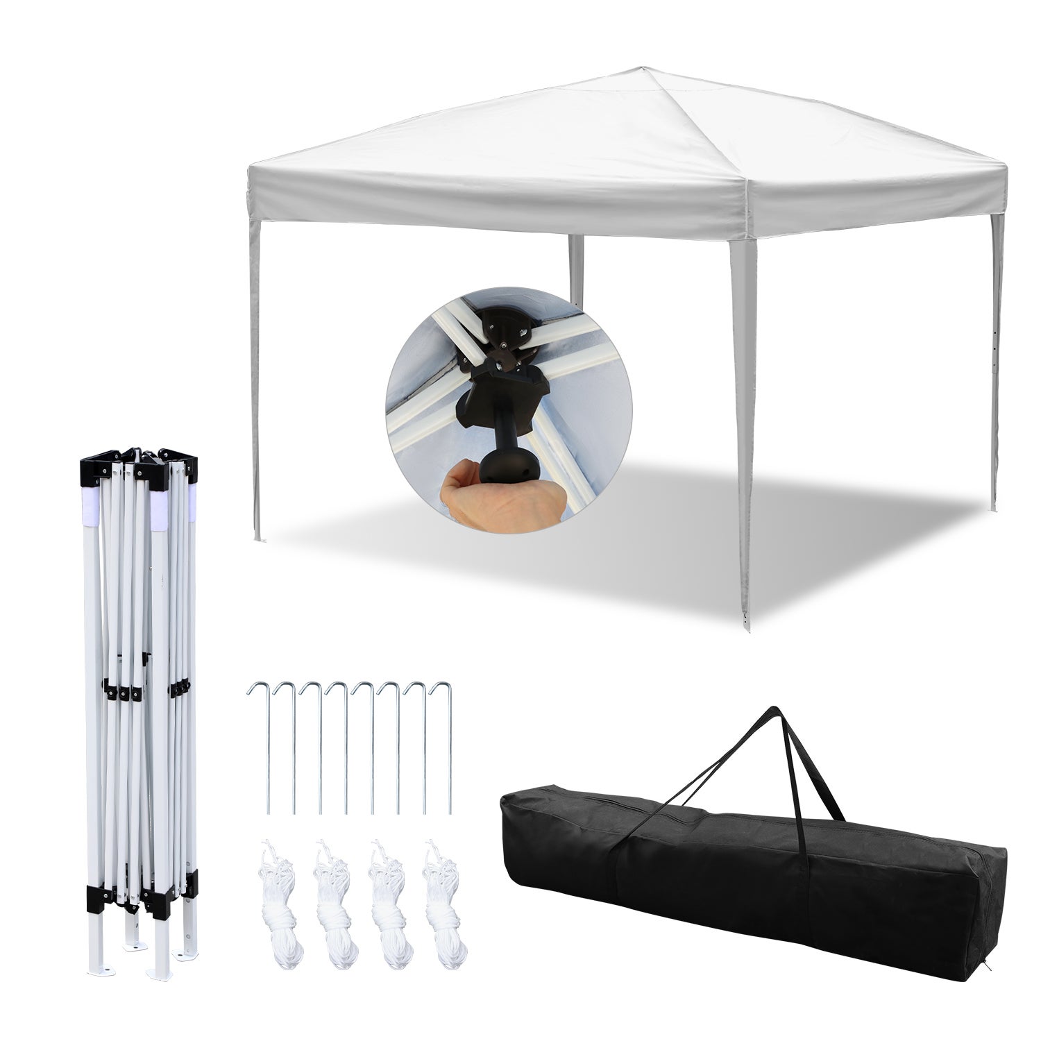 Cenador De Jardín Plegable 3x6 Metros – 6 Lados, Color Azul, Ideal Para Camping, Playa, Festivales O El Jardín