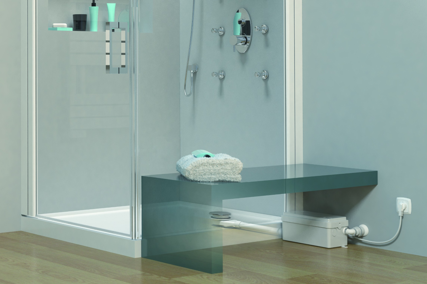 Pompa di evacuazione SFA SANISHOWER Flat - 4