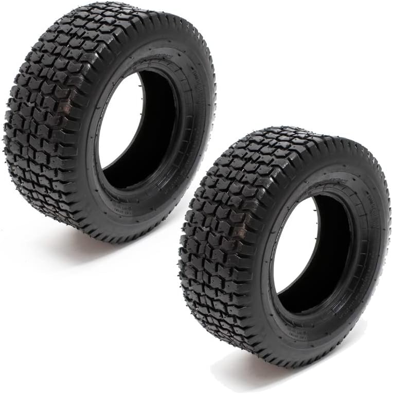 Lot De 2 Chambres à Air 15x6.00-6 Valve 90° - Pour Tondeuse Autoportée, Tracteur, Quad, ATV