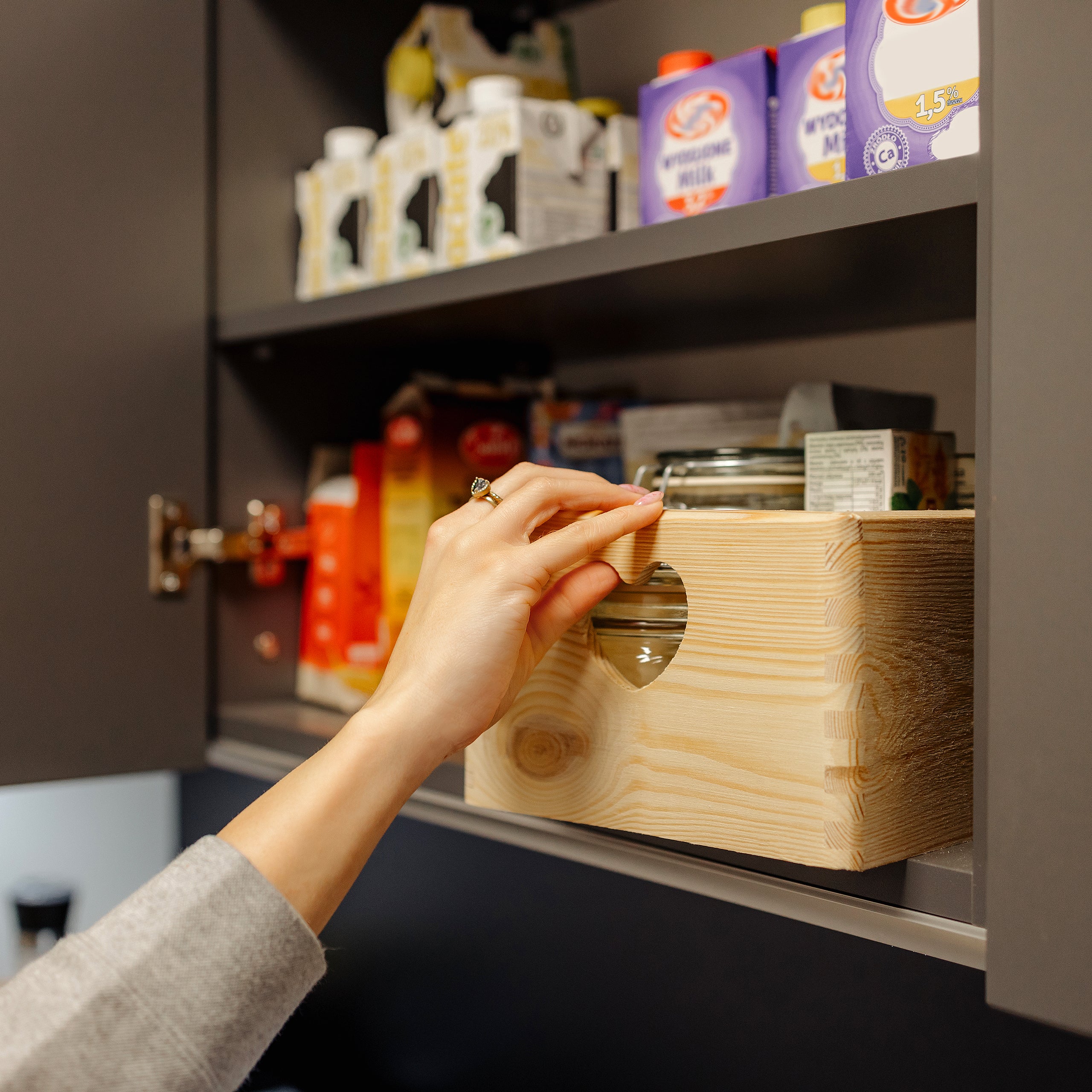 Creative Deco Caisse Bois Rangement 30 x 20 x 14 cm (+/- 1 cm) | Boîte de Rangement Bois | Boite Rangement Cuisine | Caisse de Rangement Bureau - 3