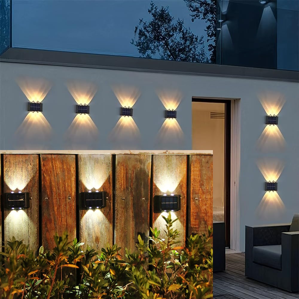 Luminárias de Cerca Solares LED para Exterior, Luminárias de Degrau Solares, Iluminação de Deck, Pátio, Luz Branca Quente de 3000K (Pacote com 2) - 5