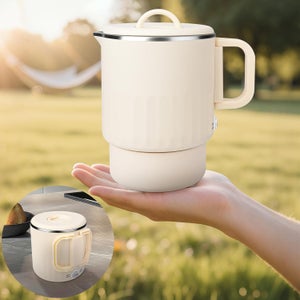 Onever - Bollitore da viaggio, 400 ml, portatile da viaggio, 3 in 1, mini bollitore caldaia ad