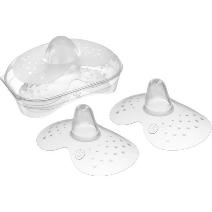 Punta mamaria mam - silicona - talla s - juego de 2 en caja de esterilización - transparente
