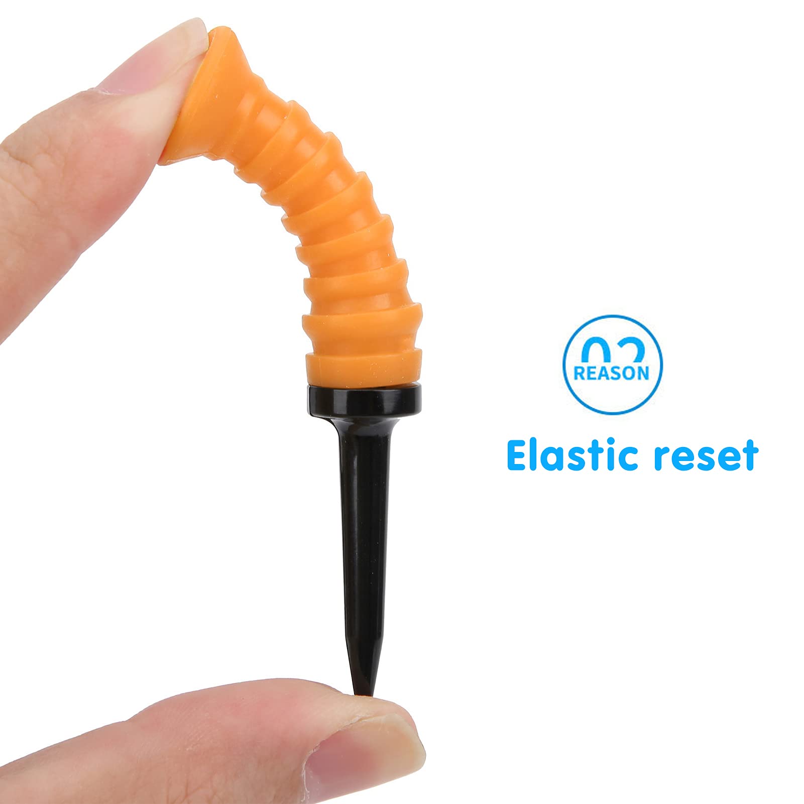 Tees de golf en plastique, tees de golf flexibles, tees de golf en caoutchouc souple, réduisent la friction et le tee d'entraînement à rotation latéra - 2