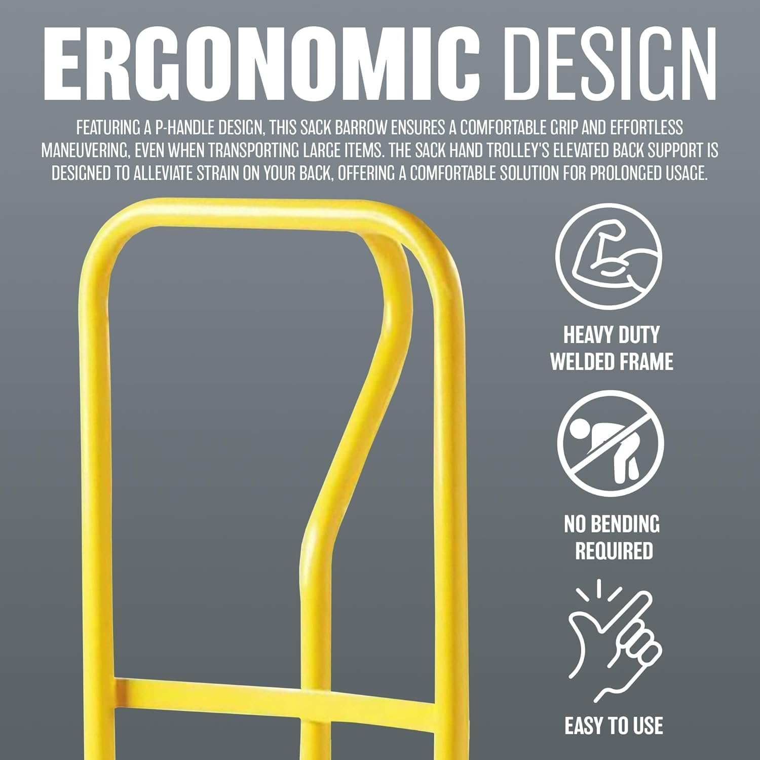 TREPPE Carrinho de carga de 150 kg, carrinho de mão com rodas pneumáticas de 250 x 90 mm para armazém, oficina e mudanças - 8