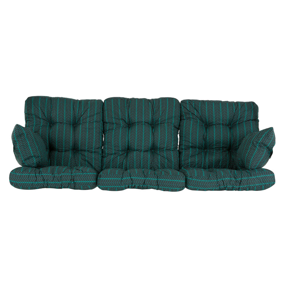 Poduszki na huśtawkę 170 cm Celebes zielone w jodełkę Patio