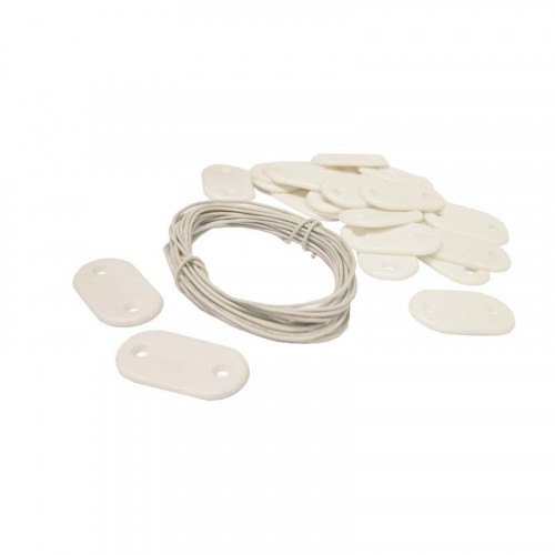 NATURE Set di 26 chiusure a rete - Schermi e canali in plastica - Grigio antracite - Cravatta + filo plastificato da 14 cm - 3