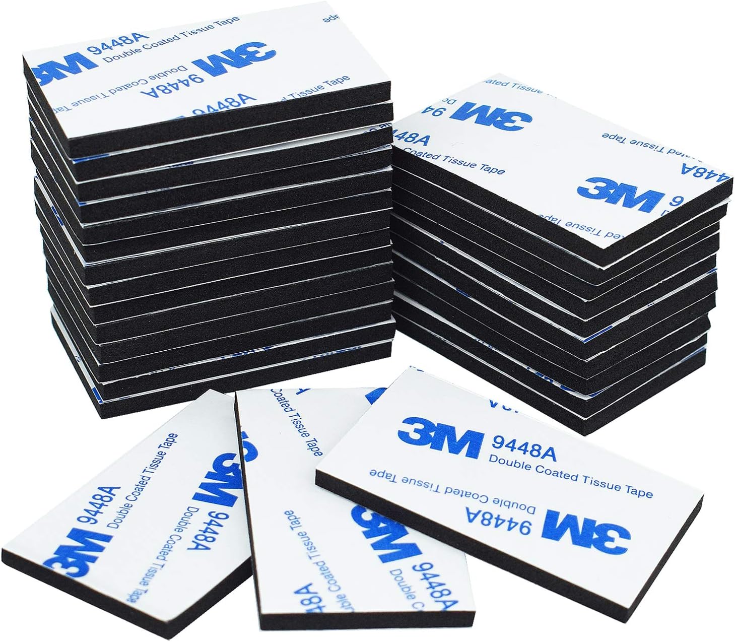 Dwustronne piankowe podkładki samoprzylepne, 40 sztuk Mocne czarne piankowe podkładki samoprzylepne, 50 x 30 mm