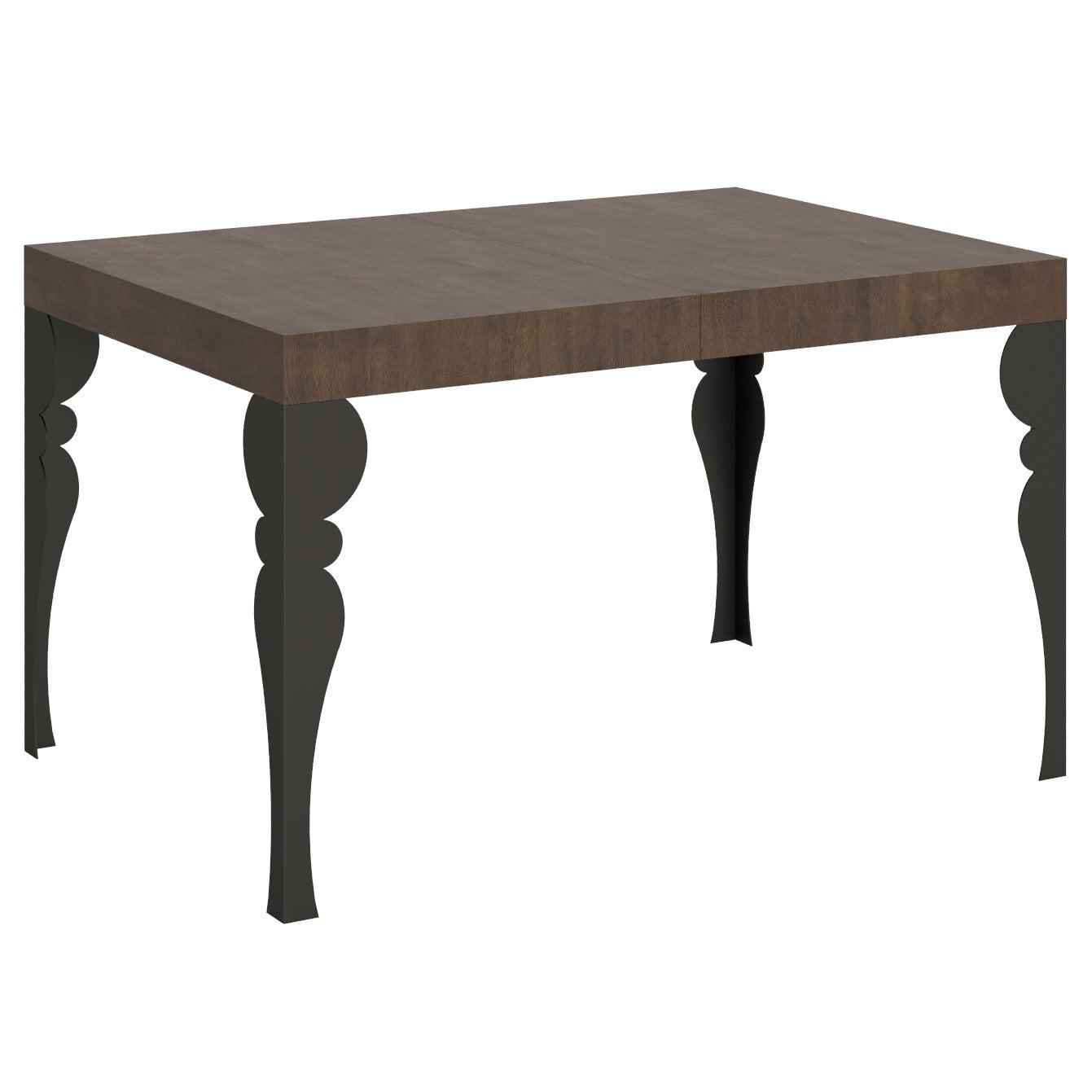 Stół rozkładany 90x130/390 cm Paxon orzech antracyt rama