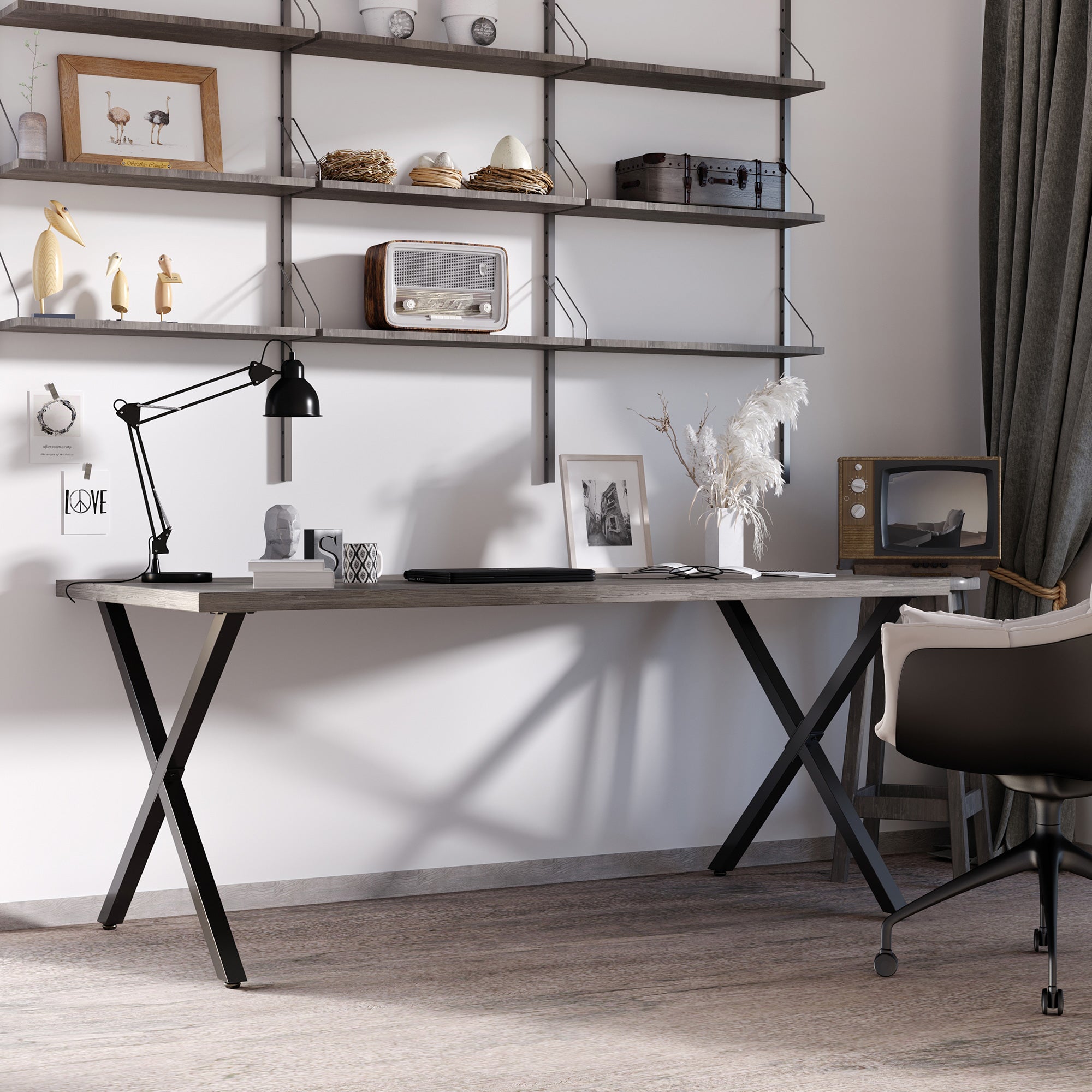 Pieds de Table en Acier Acier HOMCOM - 2