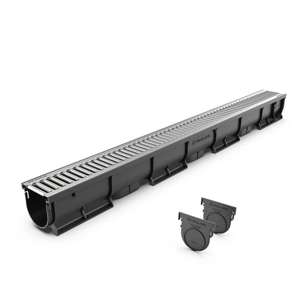Caniveau en plastique Vetonek Avec grille en plastique / Noir - 7