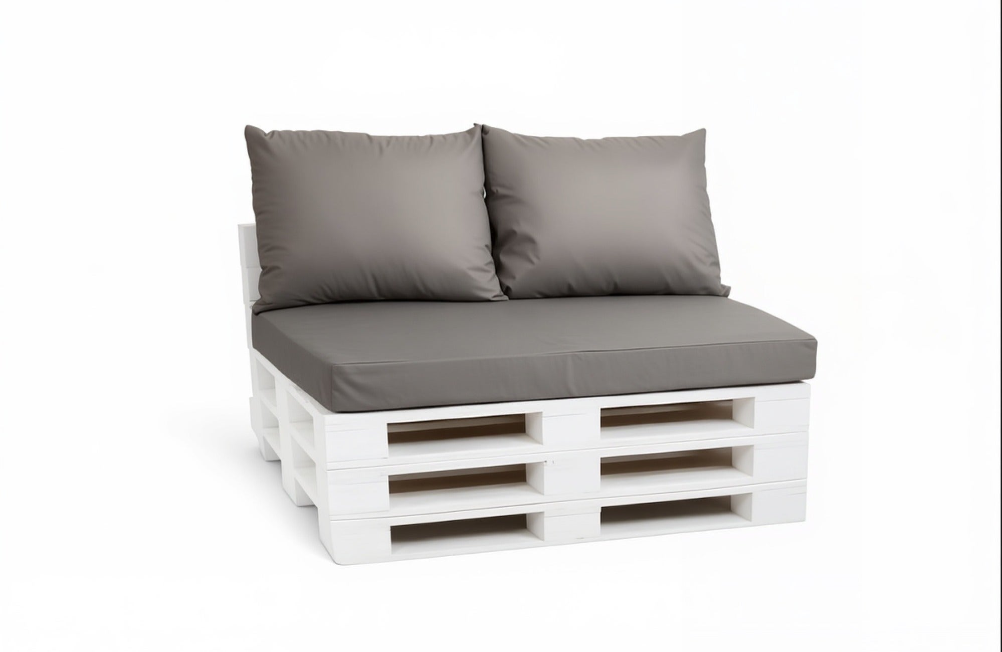 Zestaw poduszek na meble z palet 120x80 cm + 2x 60x50 cm, kolor szary, zdejmowane pokrowce, do ogrodu i na balkon.