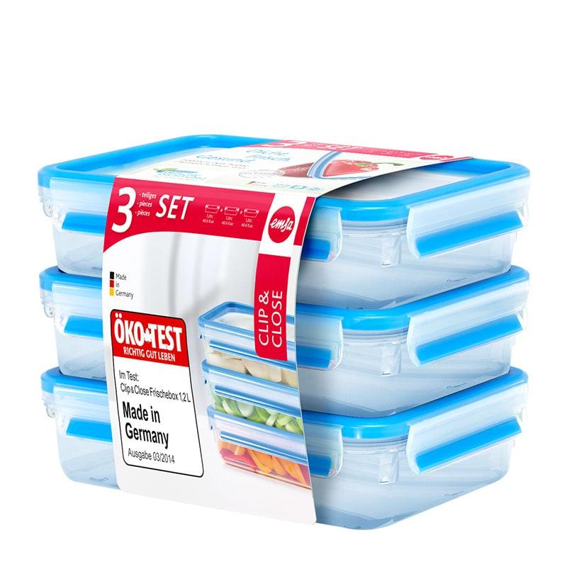 EMSA 508548 recipiente per cibo Rettangolare Scatola Trasparente 2 pz