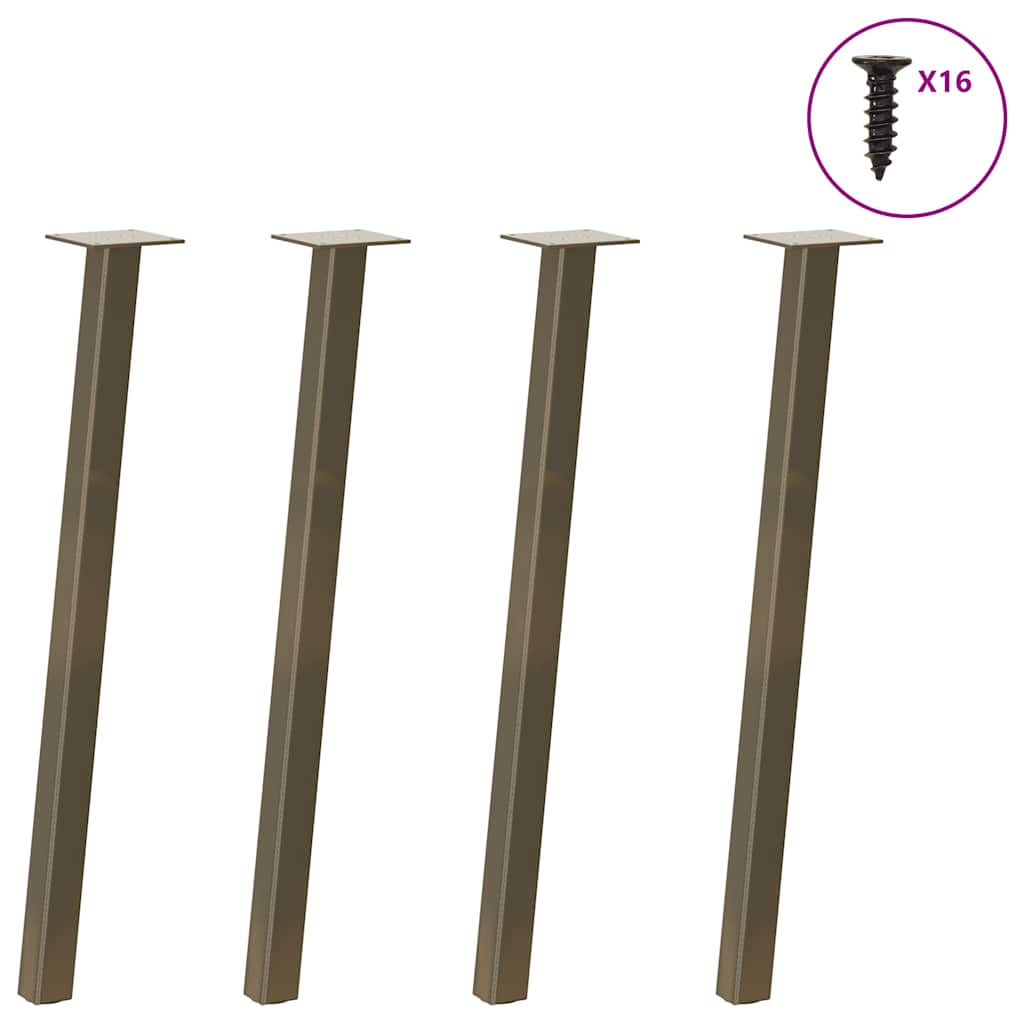 Nogi do stołu konsolowego 4 szt. Naturalna stal 72 cm Stal vidaXL