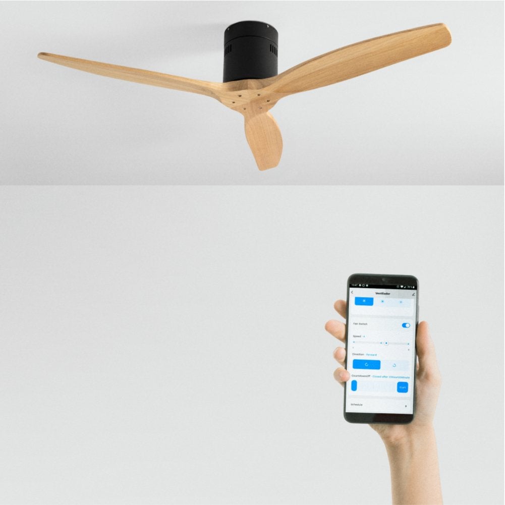 CREATE - WIND CALM - Cichy wentylator sufitowy 40W z technicznymi łopatkami ABS w różnych rozmiarach -