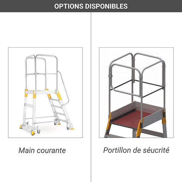 Plateforme d'accès roulante 4 marches - Hauteur max. de travail 2.83m - 9504R - 6