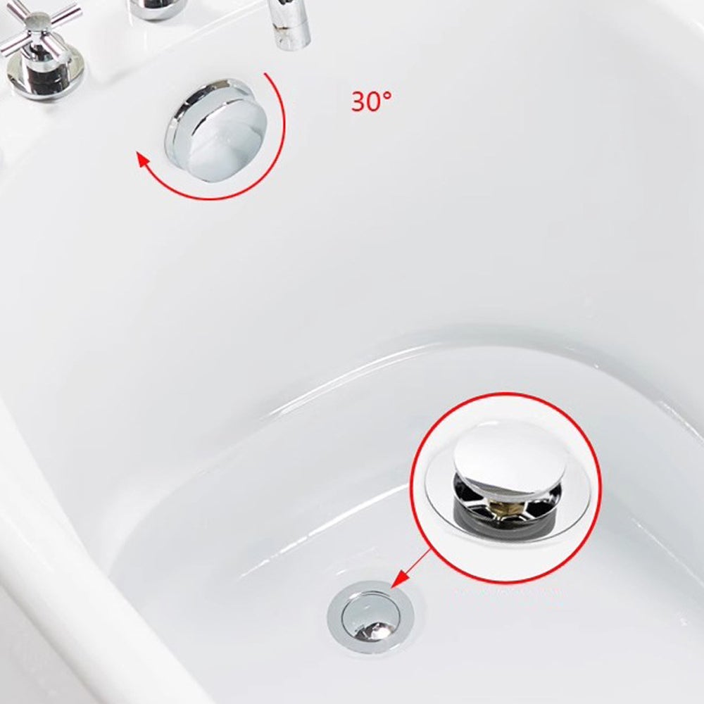Sapho Senator - Badafvoergarnituur Met Waterinlaat, ClickClack, Lengte 900 Mm, Afvoerplug 72 Mm Rvs Vr269028