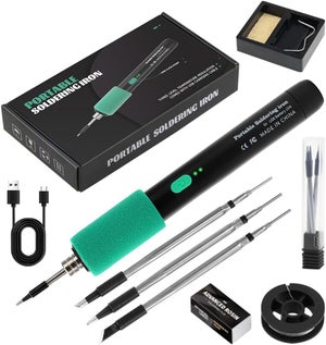 Fer à Souder USB Rechargeable GOEDCH – 3 Températures 330-450°C + Batterie, Portable Avec Support & Accessoires