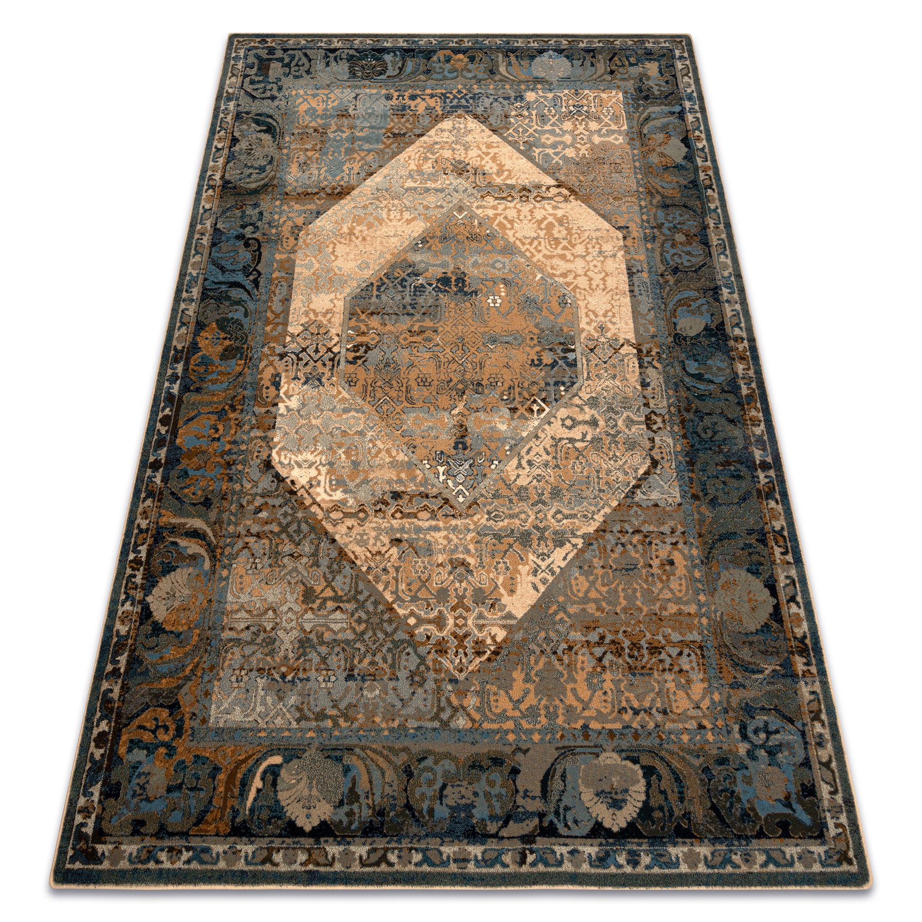 Dywan wełniany OMEGA SENEH Vintage koniak 235x350 cm