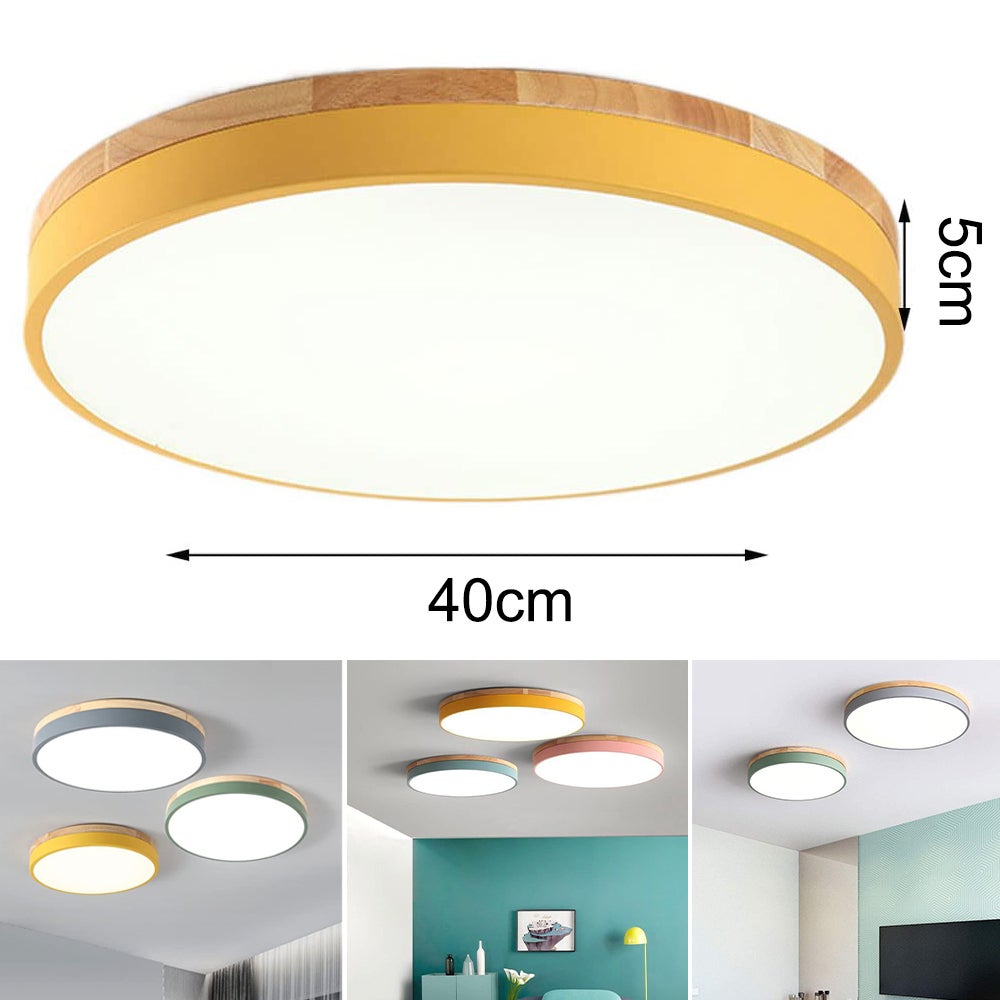 Plafoniera LED, plafoniera moderna rotonda in metallo 36W, 3 temperature di colore, 40cm, bianco - 5
