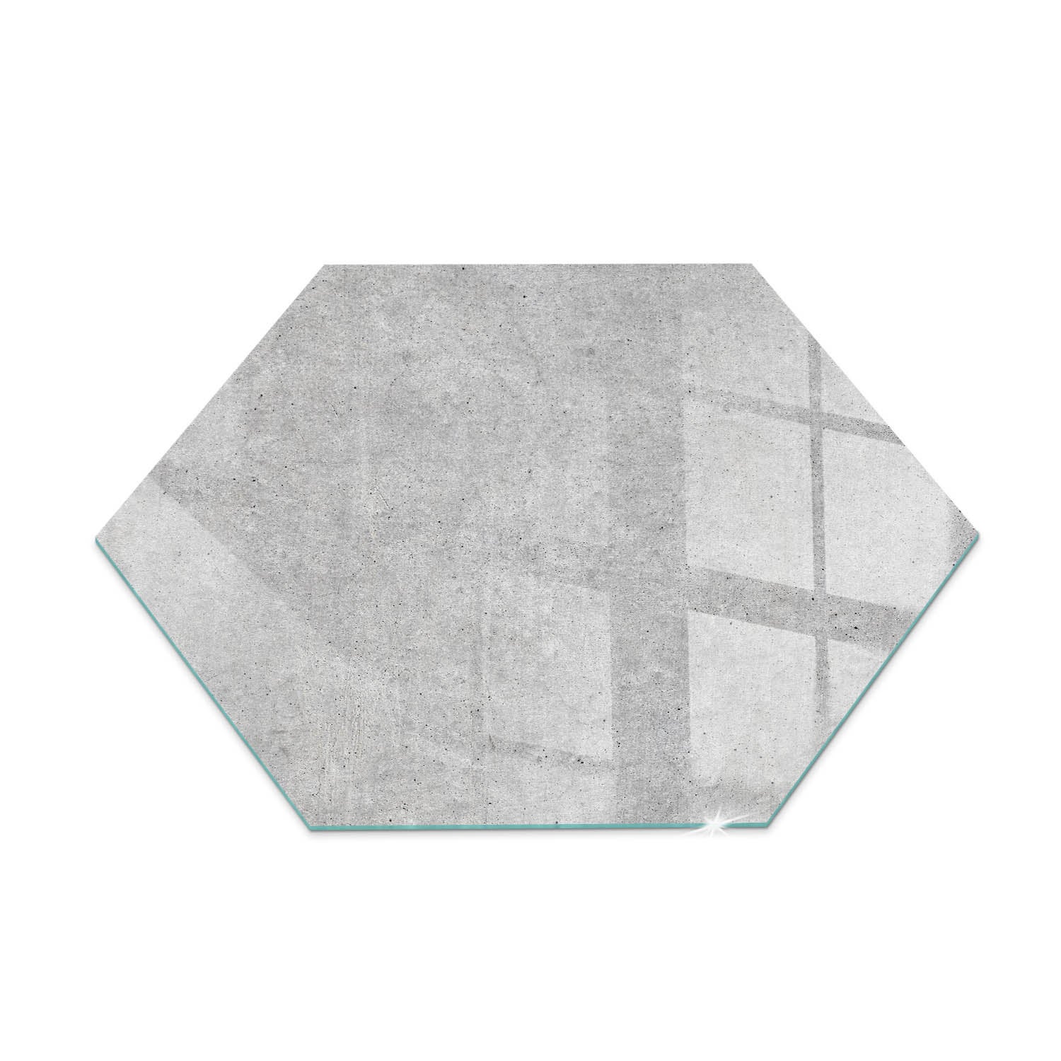 Ochronna szklana podkładka pod kominek - 40 cm - Tekstura surowego betonu - TULUP