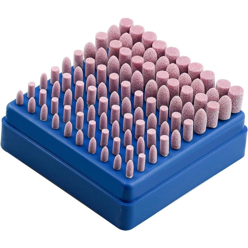 Outil de polissage abrasif monté sur mandrin UEETEK 100pcs, tige 3mm