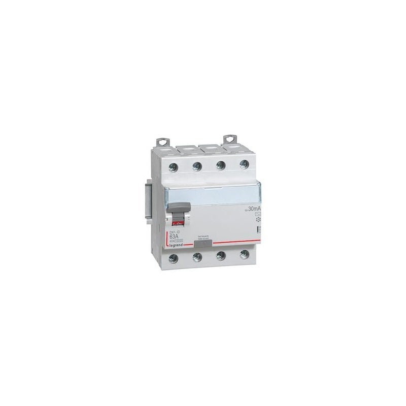 Interrupteur Différentiel DX³ Industriel 4P-30mA 10kA Class AC 63A LEGRAND 411662, 63 A - 5