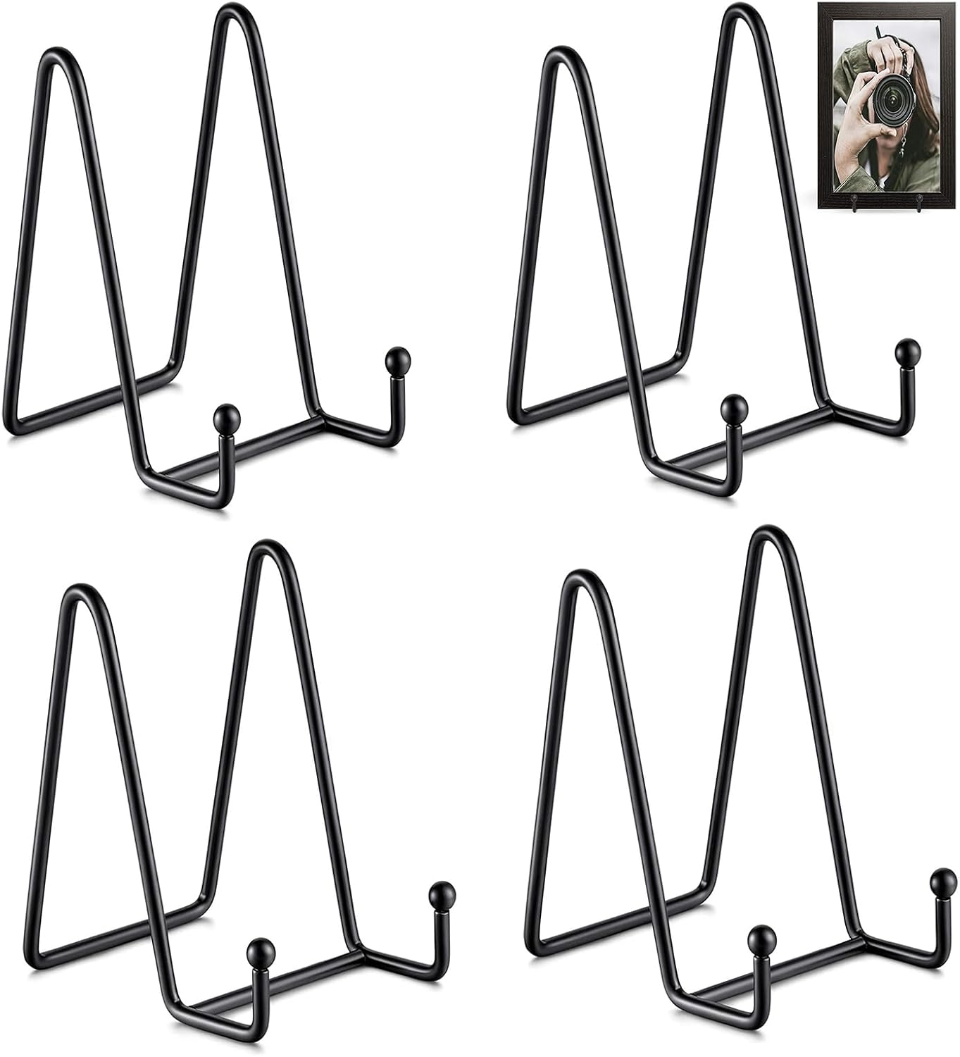 4 pce Chevalet Support Presentoir Porte Assiette -8 Pouces Metal ...