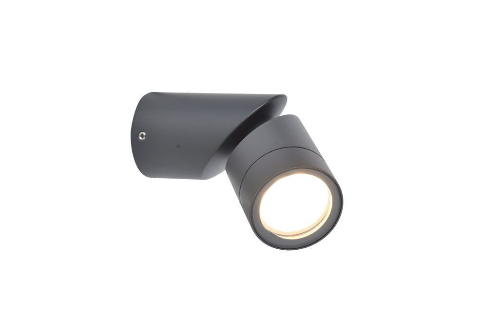 Kinkiet zewnętrzny TUBON szary i odcienie szarości 1xGU10x7W aluminium wym:17,8x6x6cm IP54 Lutec