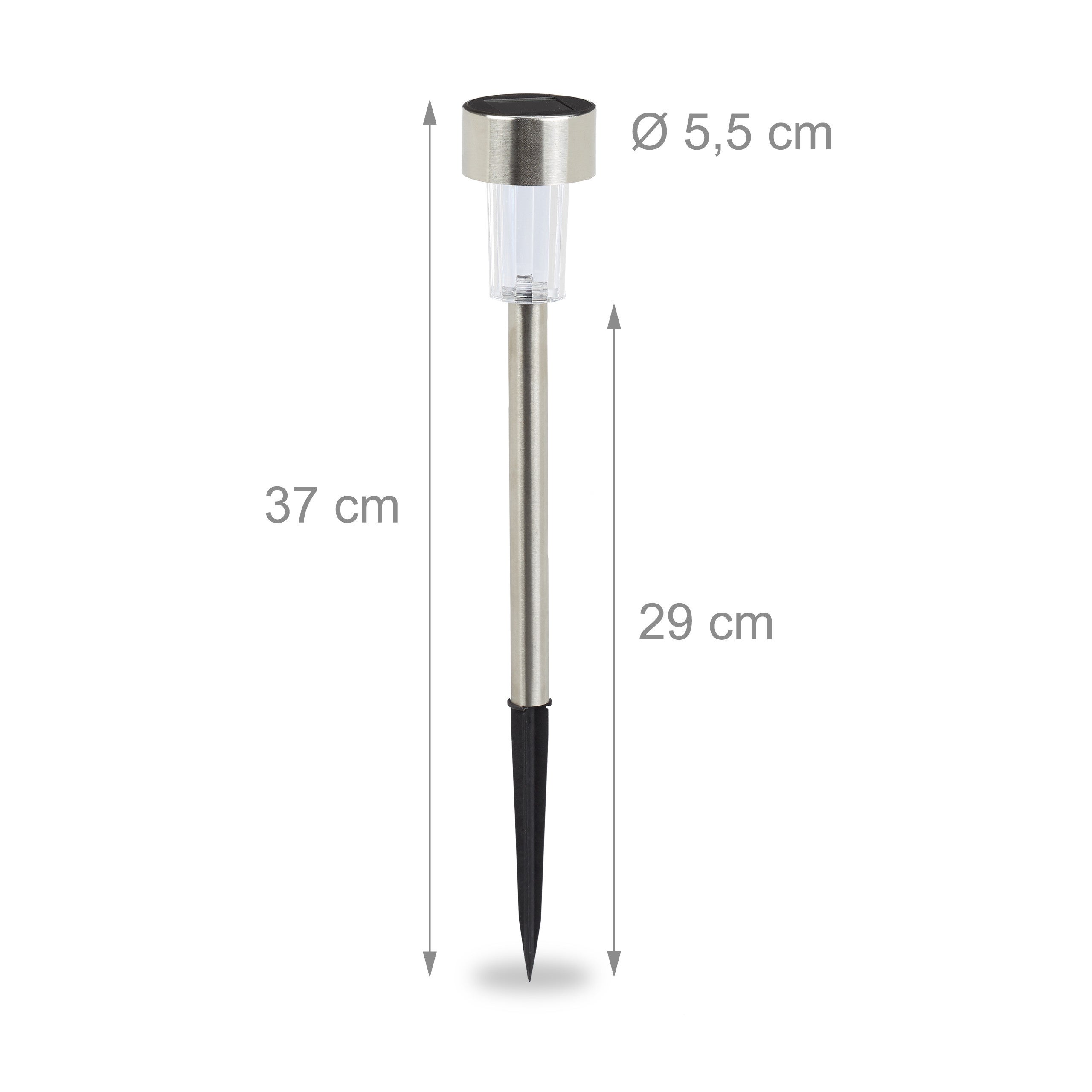 Set da 20 Lampade Solari a LED, Impermeabili, Giardino, Terrazza e Balcone, Acciaio Inox, Luci Colorate, Color Argento - 4