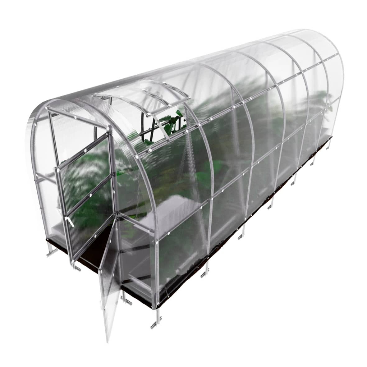 Serre de jardin KLASIKA SLIM 2 x 6 m (12 m²) , 4 mm avec revêtement en polycarbonate - 4