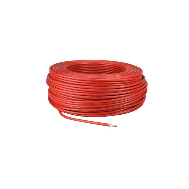 Cables Rigidos Cable rígido Monoconductor 6mm2 Monobrin - Coil rojo 100m | Leroy Merlin