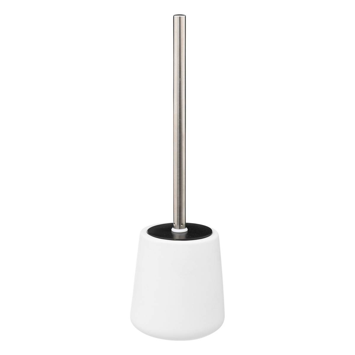 5five - Scopino Per WC Léa In Plastica Effetto Marmo - Nero, 38 Cm