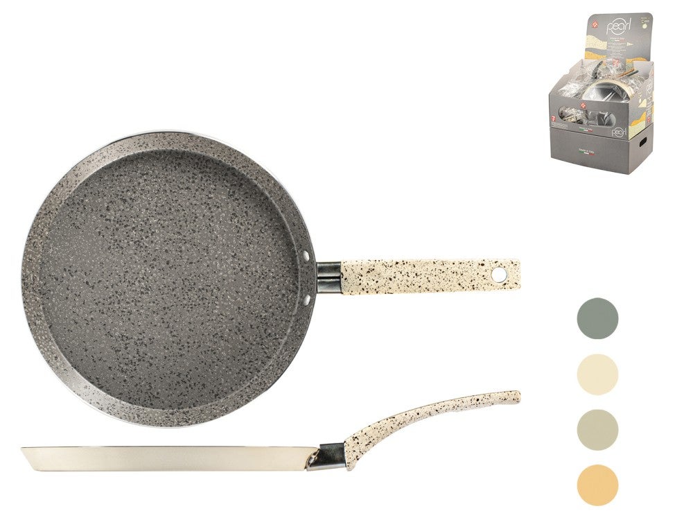 H&H Crêpière Antiadhésive Pierre Bakelite - Manche Isolant 32 Cm, Idéale Pour Crêpes Et Pancakes