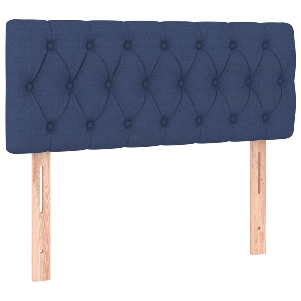 Sommier à lattes de lit avec matelas Bleu 100x200 cm Tissu - 6