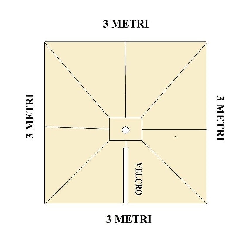DULRLLY Copertura Di Ricambio Per Ombrellone Da Giardino 1,8x1,8 M - Telo In Poliestere 160G, Impermeabile, Per Ombrellone A 4 Costole, Adatto Per Terrazza E Piscina - 3