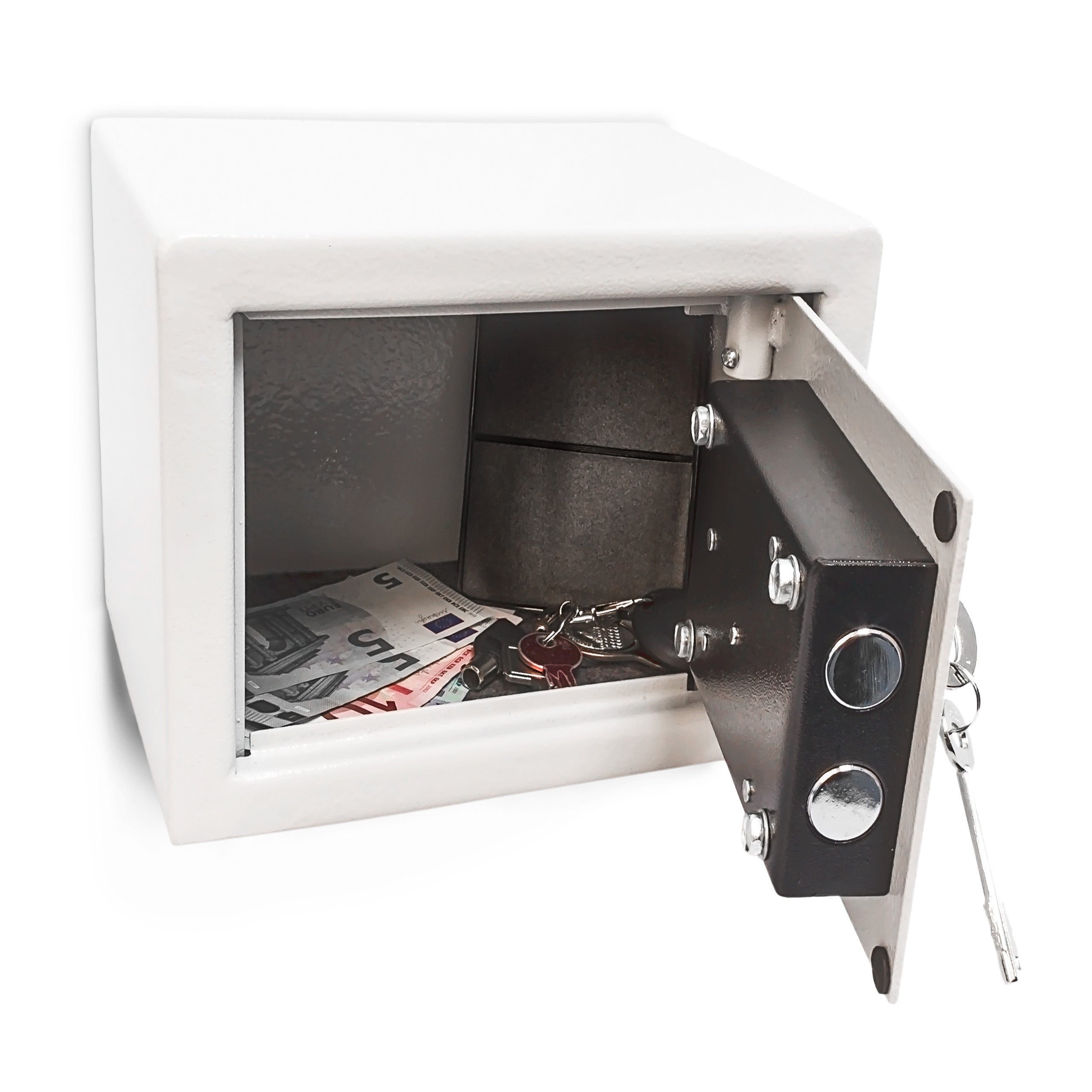 Relaxdays Caja Fuerte Pequeña, Llaves, Acero Macizo, Mini Safe