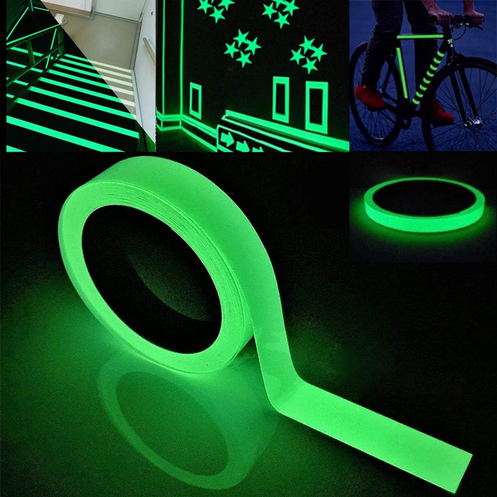 Taśma fluorescencyjna Premium Green 9m x 2cm, taśma świecąca, taśma fosforyzująca, taśma znakująca fotoluminescencyjna, taśma ostrzegawcza