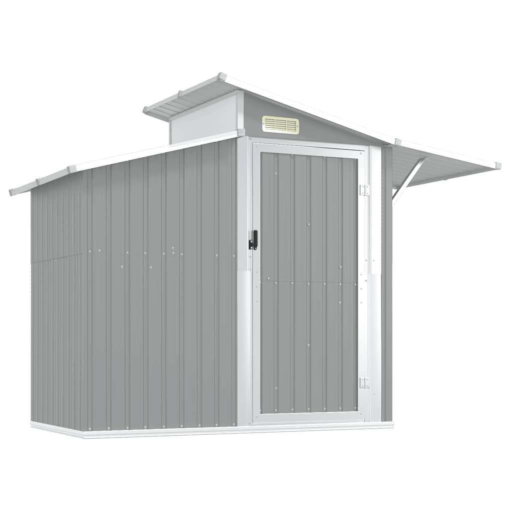 Abri de jardin Gris 270x130x208,5 cm Métal galvanisé vidaXL - 4