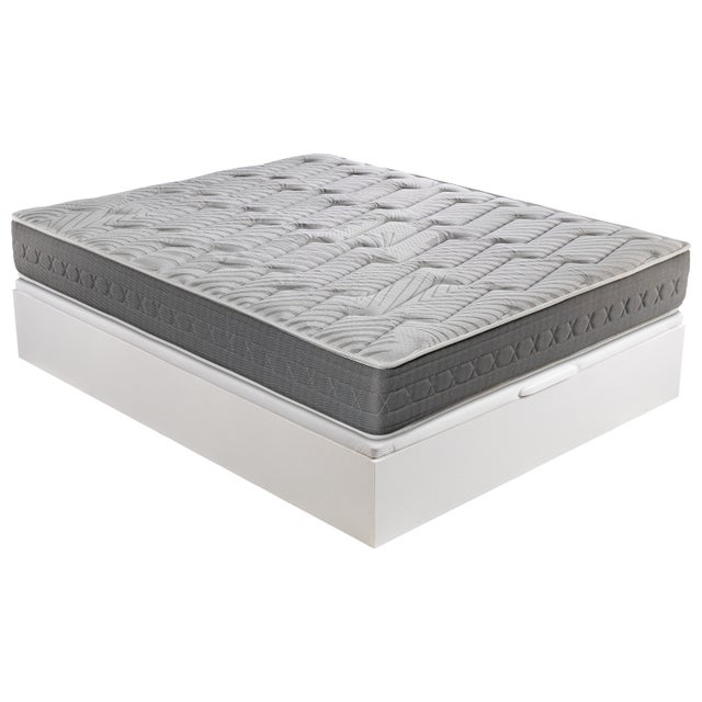 Pack Colchón Viscoelástico 120x190cm y canapé | ENVIO Y MONTAJE INCLUIDO | ROYAL SLEEP Ceramic Plus | Blanco