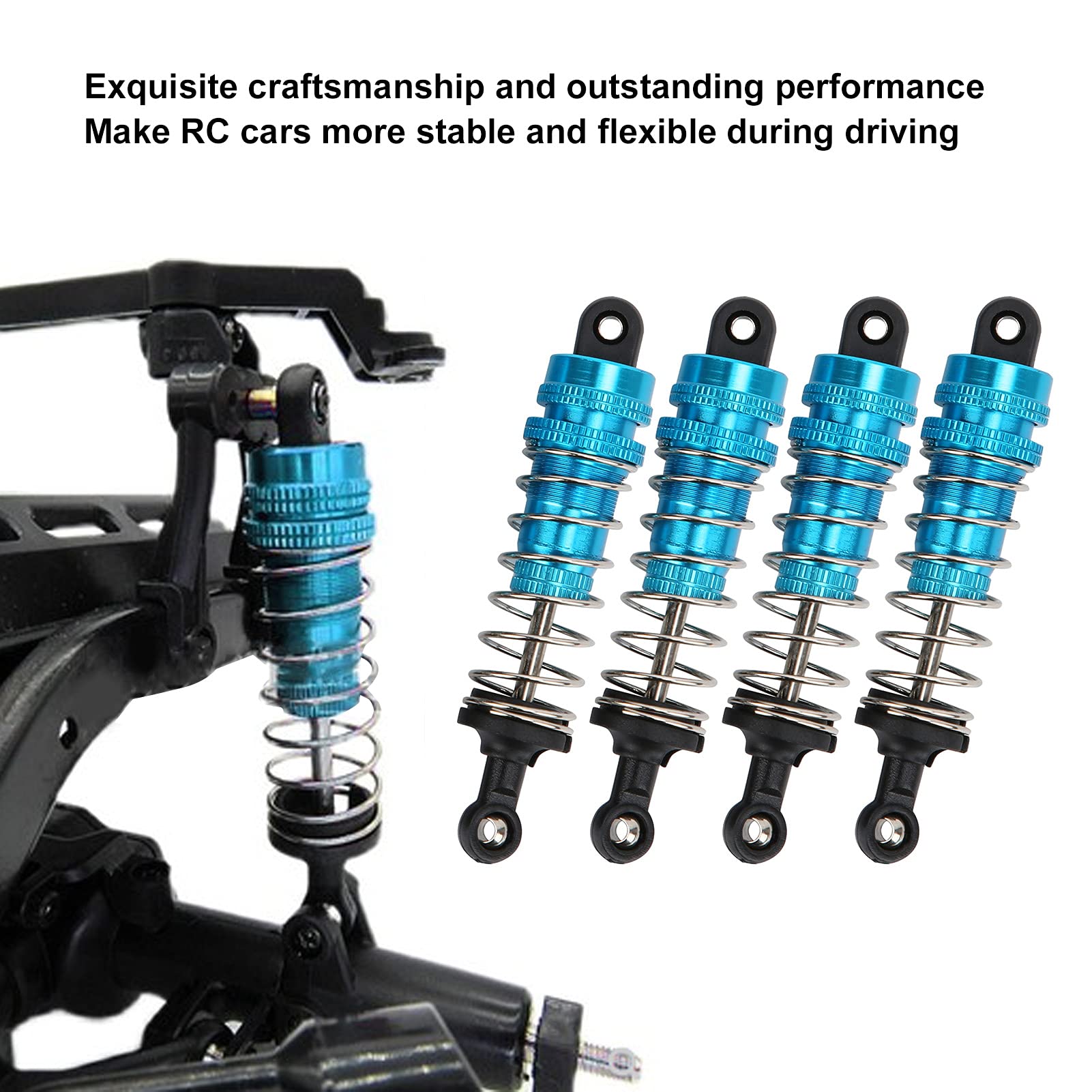 Ammortizzatore a molla regolabile in metallo per auto RC 1/12 per MN G500/parti di aggiornamento (blu) - 3