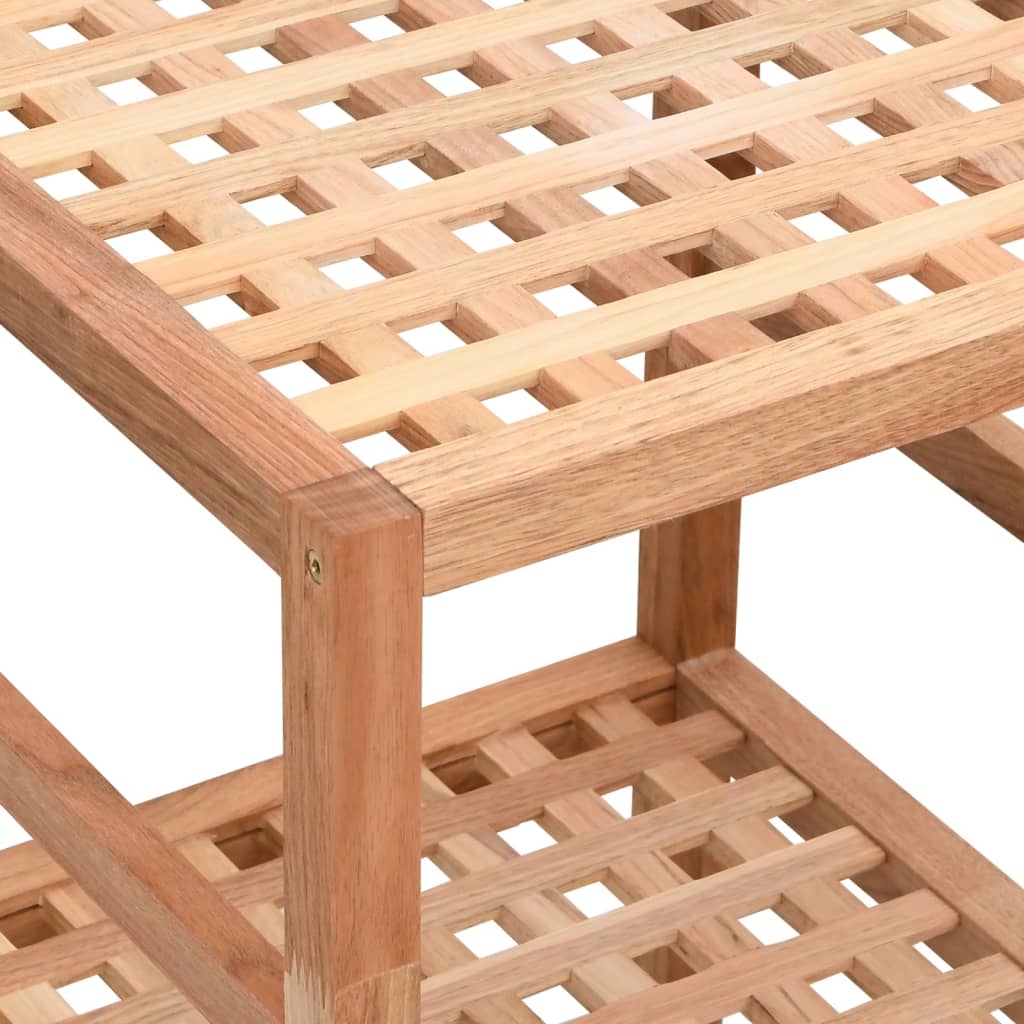 Maison Exclusive - Scaffale da Bagno 35,5x35,5x112,5 cm in Legno Massello di Noce - 5