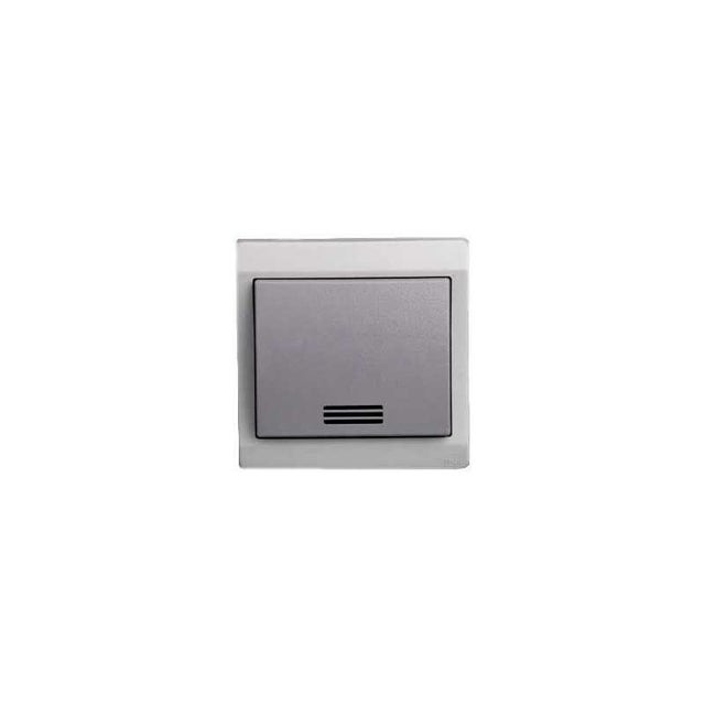 Bouton poussoir lumineux Schneider Electric Mureva Styl ENN36624 gris encastré 10 A