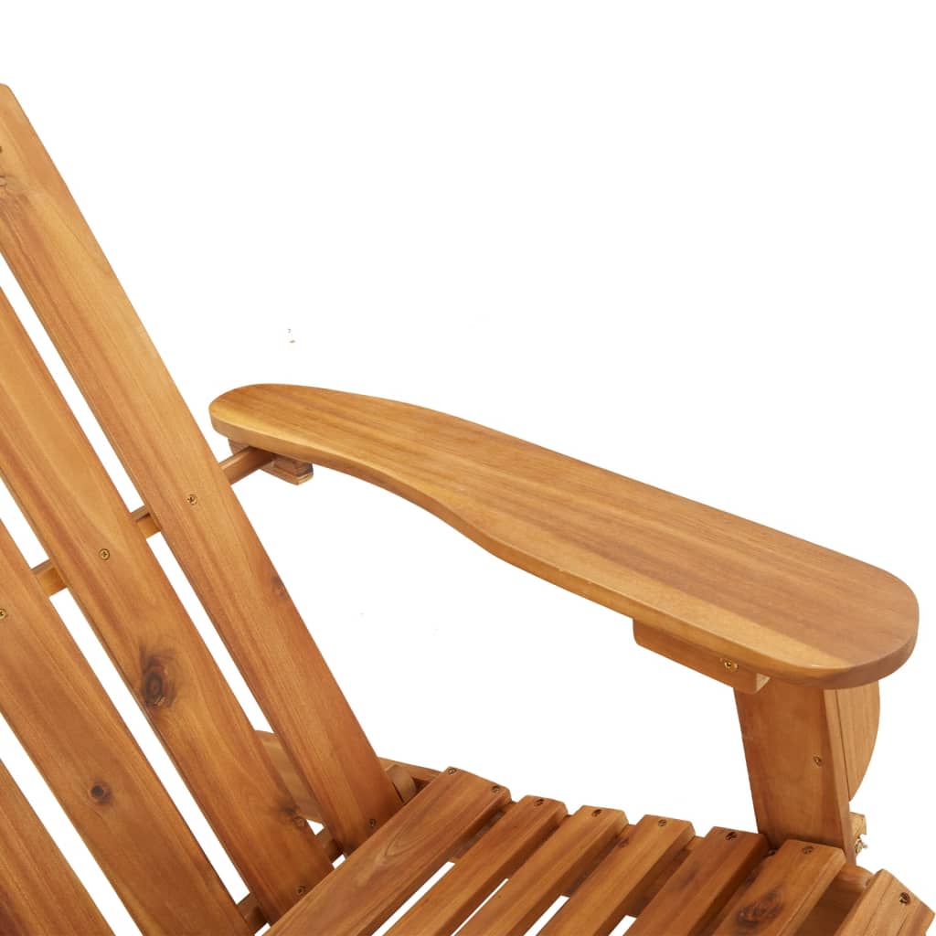 Chaise à bascule | Rocking chair | Fauteuil à bascule Adirondack bois massif d'acacia280226 - 6